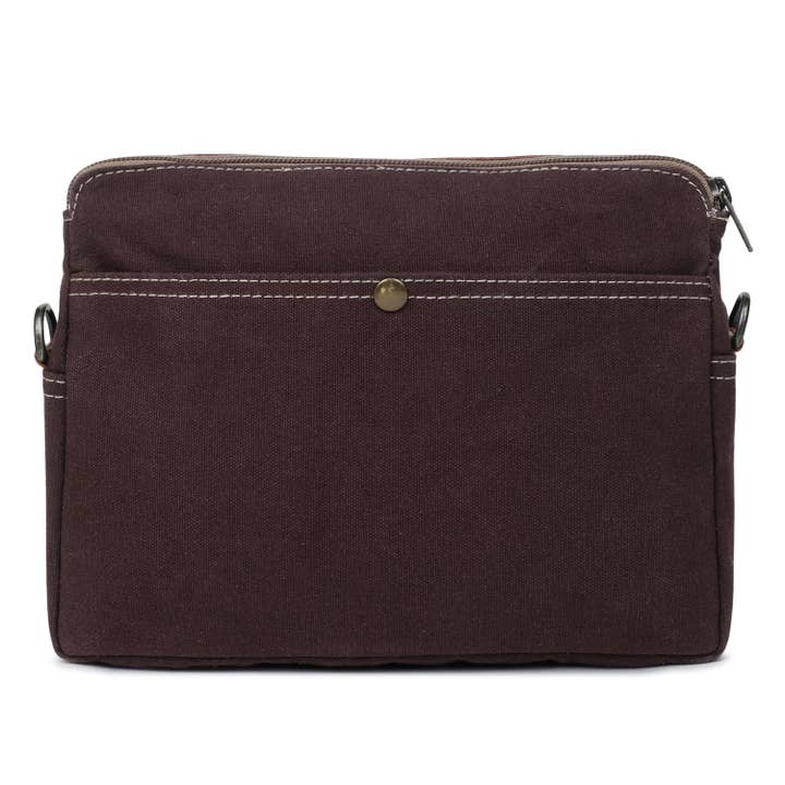 Sixtease Bags USA - Wholesale Crossbody Bag - Women's - Canvas & Leather Women Crossbody Bag - Linen/Rose Ebony