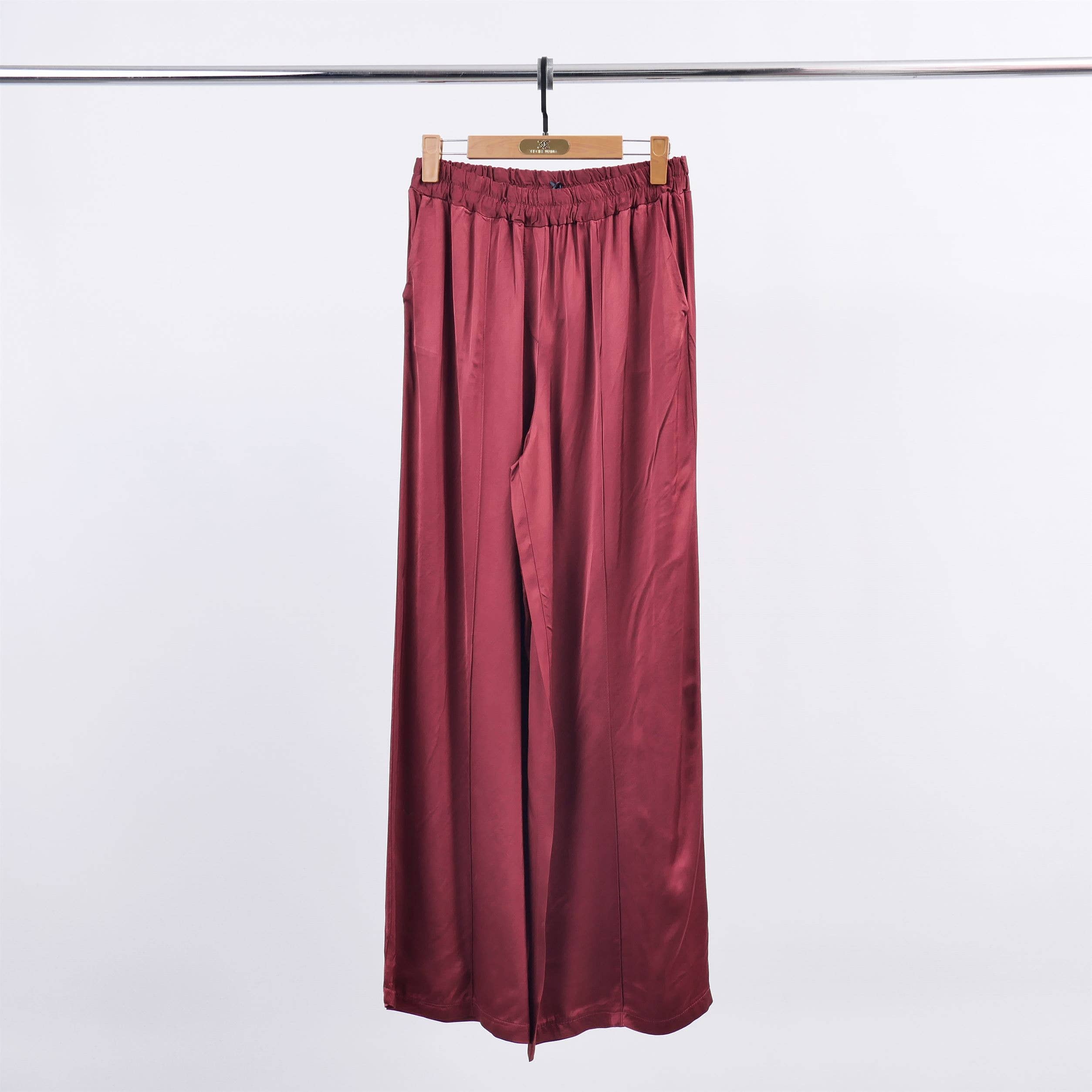 Cecile Wang - Wholesale Pants - Women's - Wide pants in satin viscose KD6706VS2