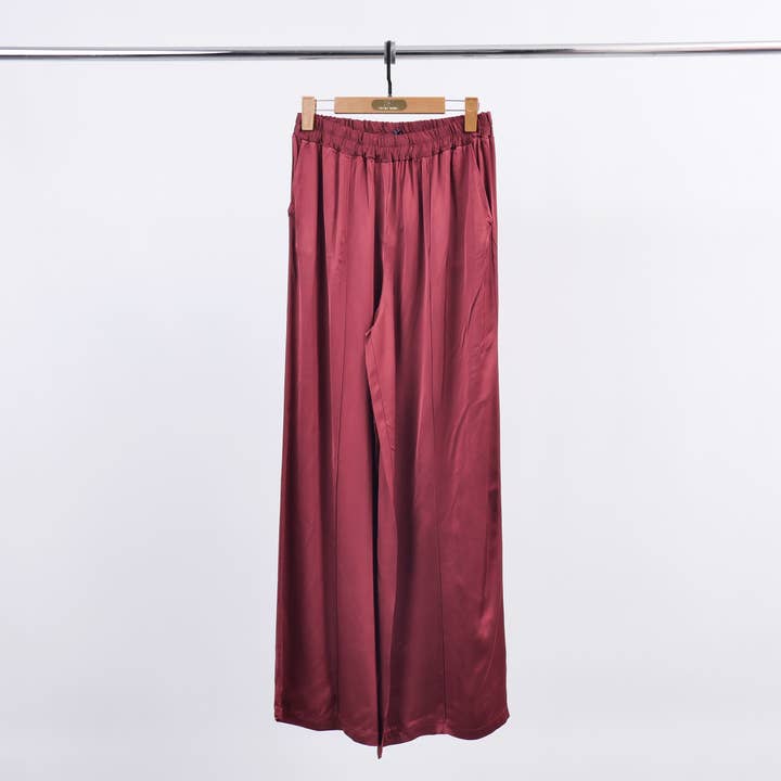 Cecile Wang - Wholesale Pants - Women's - Wide pants in satin viscose KD6706VS2