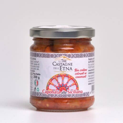 Le Tre Castagne dell'Etna - Wholesale Sauce - Sicilian Caponata 200g0
