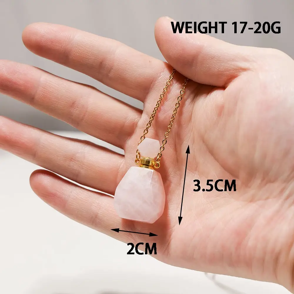 Crystolver (We Cover All Import Fees) - Wholesale Pendant/Charm Necklace - Gemstone  Essential Oil  Bottle Pendant Necklace9