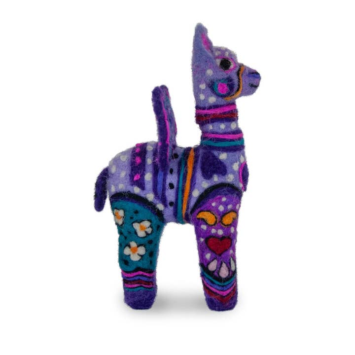 Lanart Alpaca - Wholesale Decorative Figurine - Alpaca Alebrije 6.5" - Artisan Hand-Felted Alpaca Sculpture2