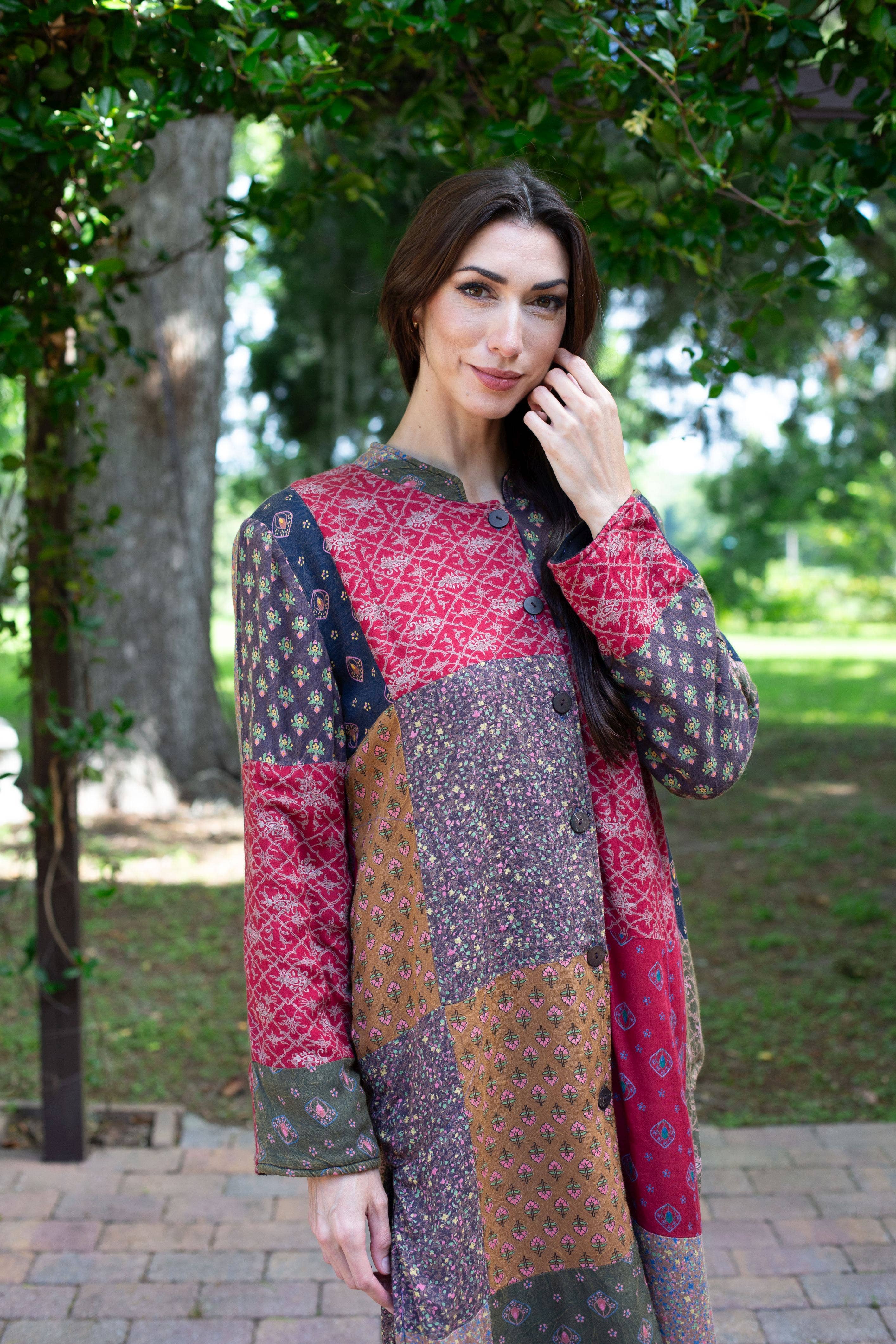 Sacred Threads – Großhandel Jacke – Damen – Boho-Mix-Patchwork-Jacke3