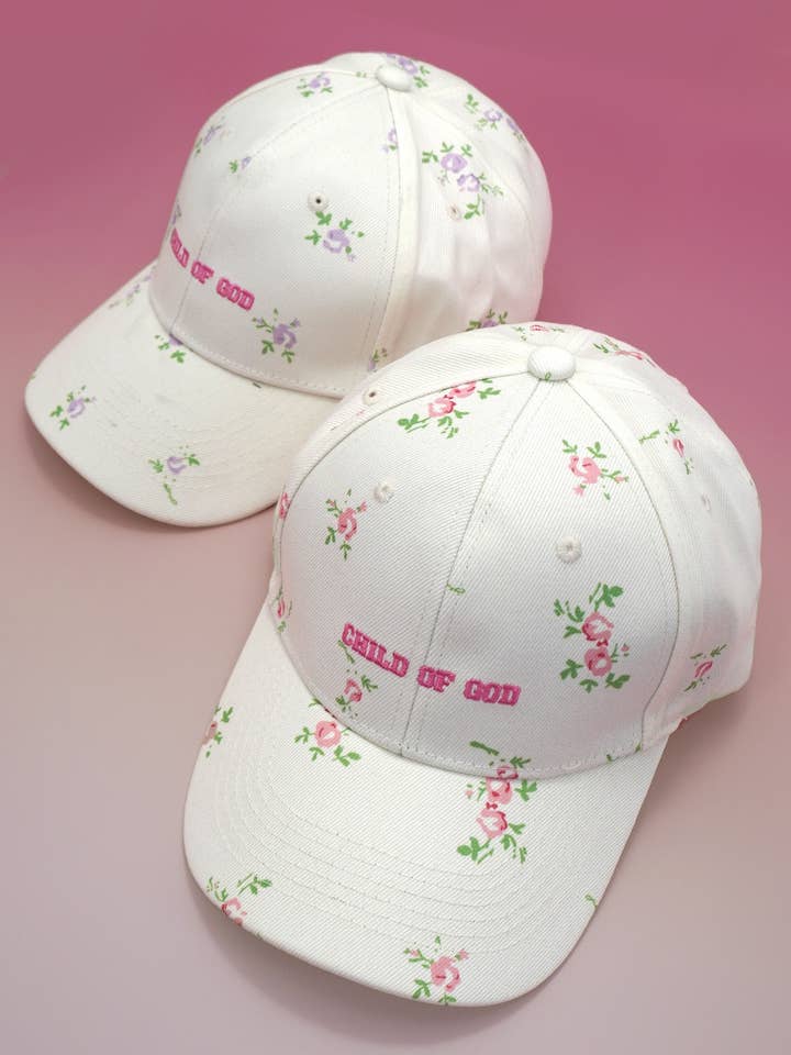 FLORAL CHILD OF GOD CASUAL BASEBALL CAP | 40HW742 for wholesale by JOSSLYN by wall to wall