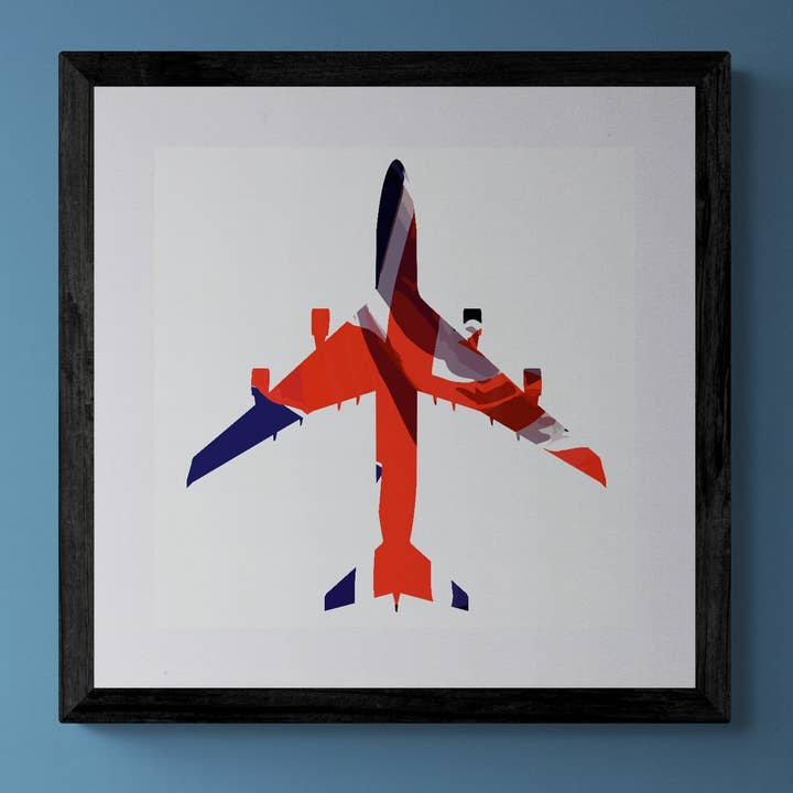 Afdrukken van de vlag van de Boeing 747-400 van de Unie voor wholesale door Gillian Jones Designs