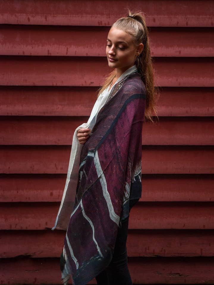 Boathouse Wool and Silk Scarf for wholesale by Susan Fosse AS