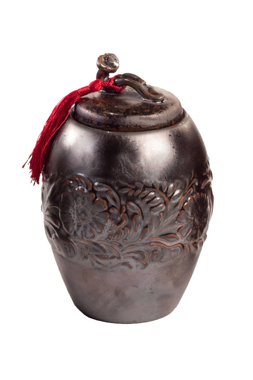 Vagabond Vintage - Wholesale Decorative Jar - Ceramic Tea Jar with Tassel2