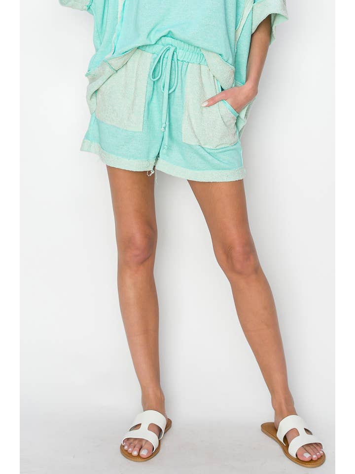 J.Her - Wholesale Lounge Shorts - Women's - LoopTerry Cont Pocket Shorts HP5720.9