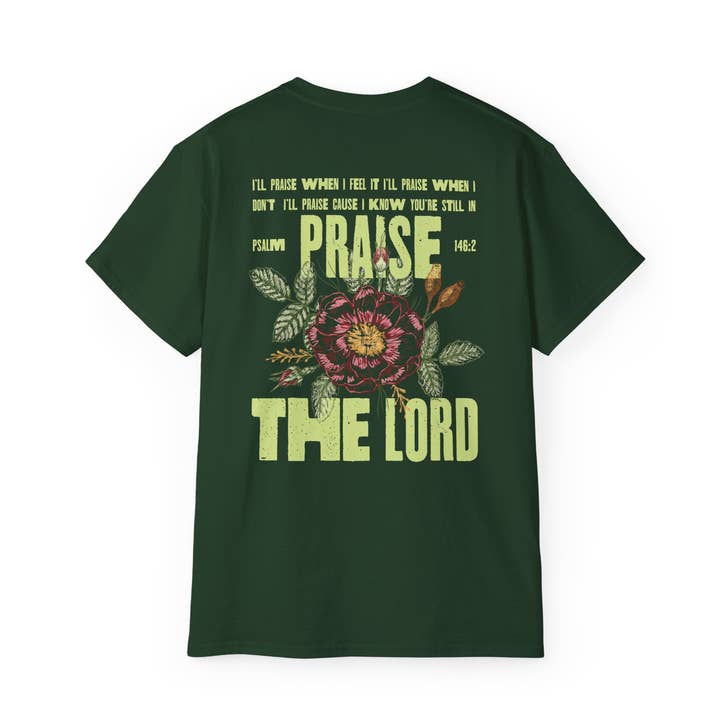 Praise the Lord | Unisex Christian 100% Cotton T-Shirt (V2) for wholesale by VILNO Apparel