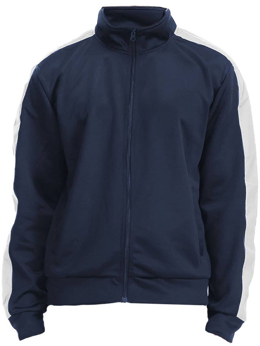 WEIV - Wholesale Athletic Jacket - Men's - UNISEX SIDE STRIPE ZIP UP TRACK JACKET3