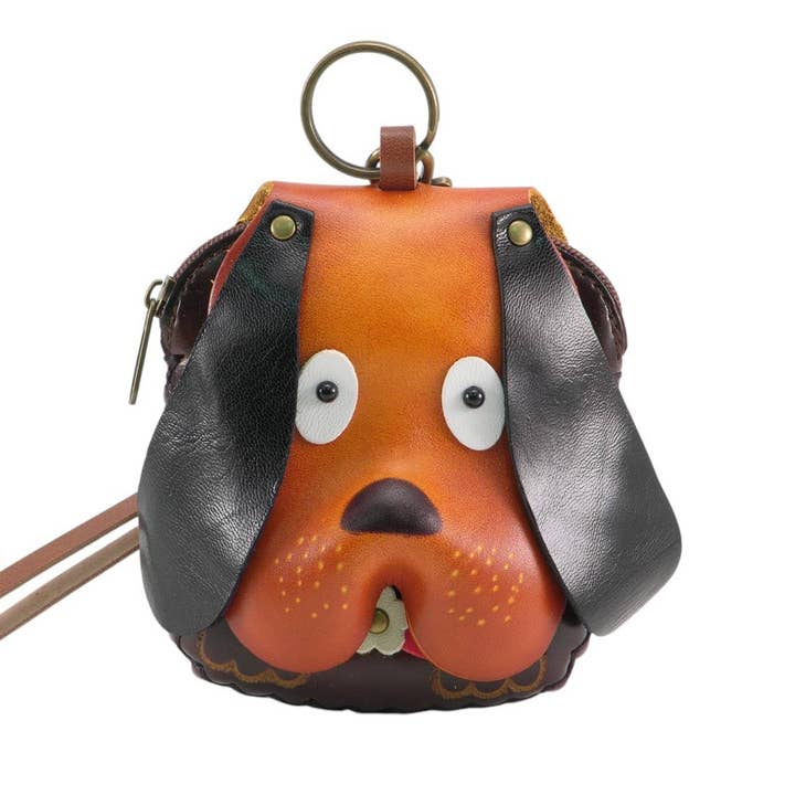 Portamonete in pelle fatto a mano per cani - E362 portafoglio in pelle per la vendita all'ingrosso da parte di Sunflower Handmade leather inc