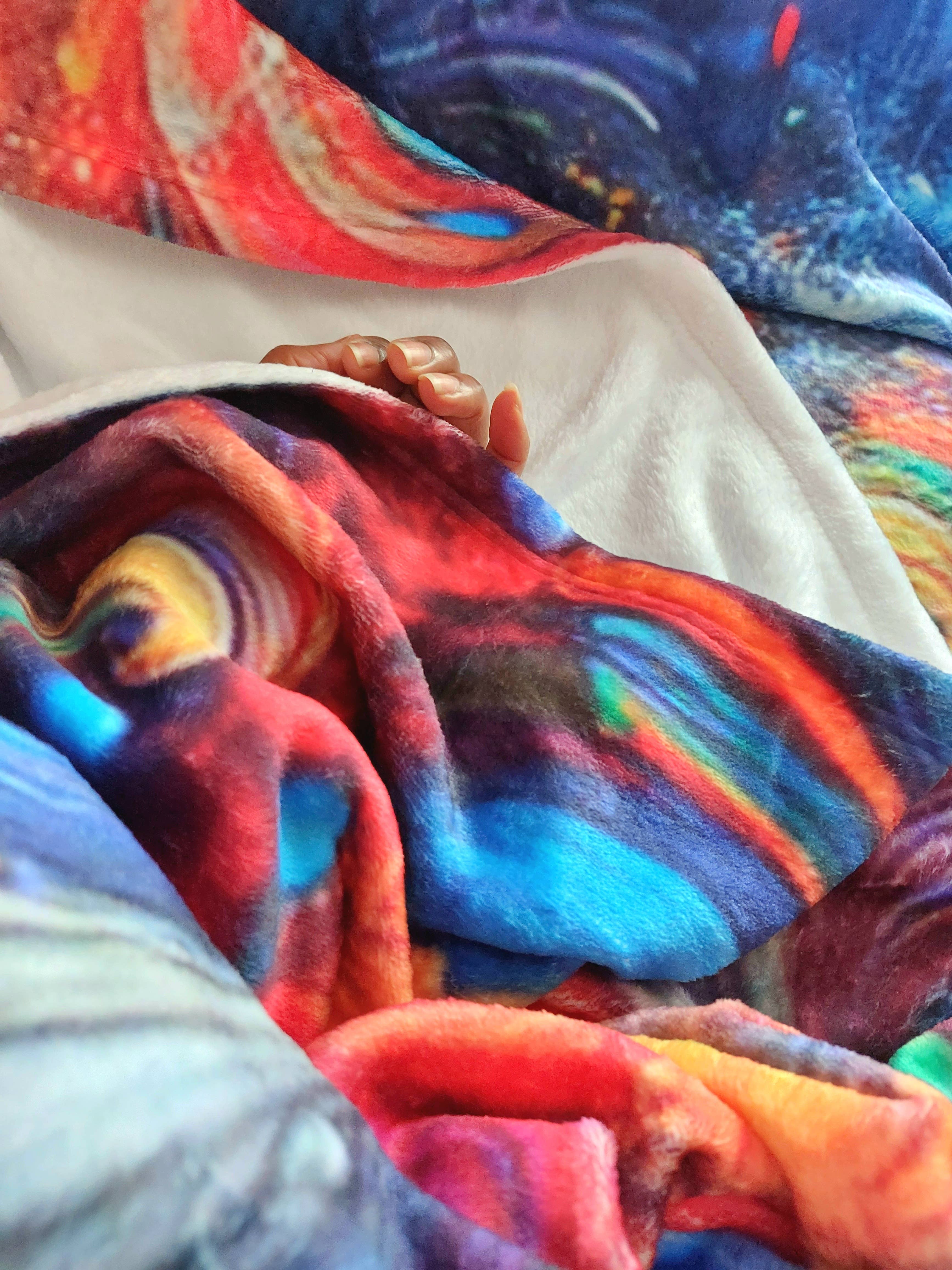 Ohhh So Swag - Wholesale Throw Blanket - Purple Block Pattern Colorful Throw Blanket 60x80 | US12