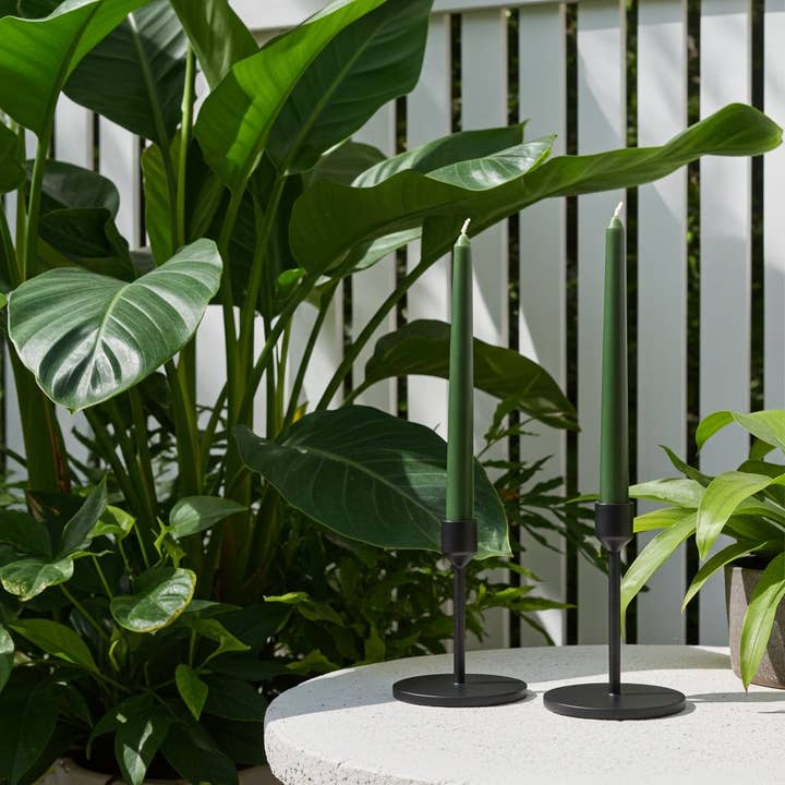 Coloured Beeswax Taper Candle | Olive Leaf | 25cm for wholesale by Serenes Beeswax Chandlery