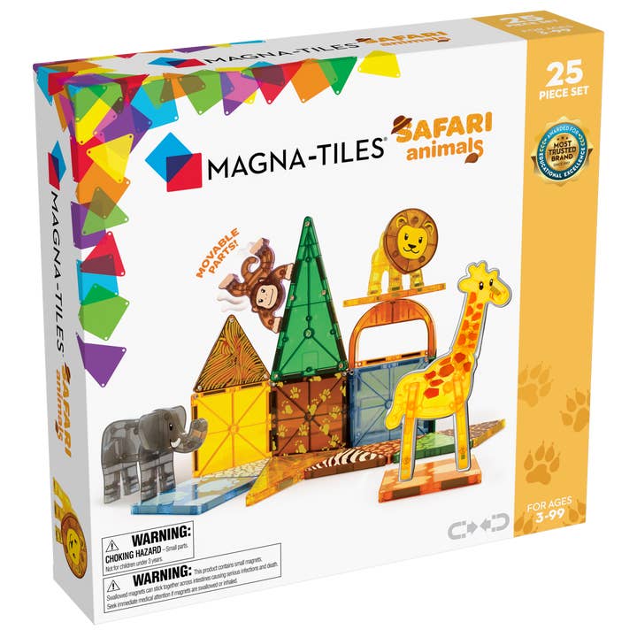 Magna-Tiles - Wholesale Building Set - Kids - Magna-Tiles Safari Animals 25-Piece Set