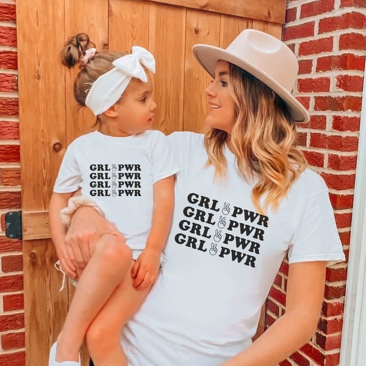 Girl Power Short Sleeve T-Shirt for wholesale by Little Squidges