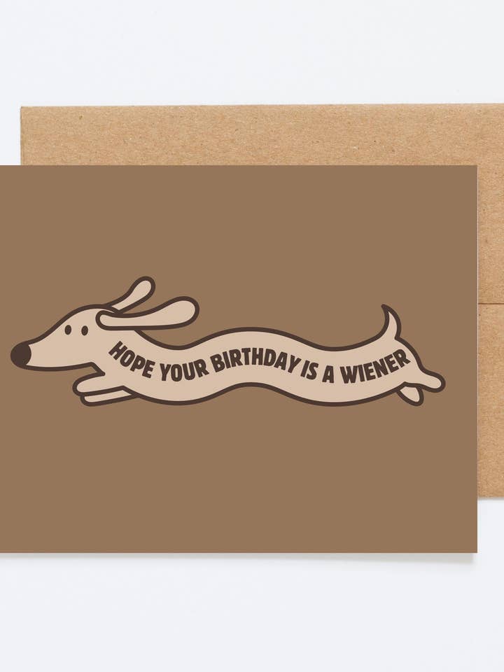 Weenie Birthday - Birthday Greeting Card - Blank Inside for wholesale by Howdy Partner Paper Goods