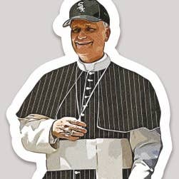 Pope Leo - Good Guys Wear Black Sticker for wholesale by Black Angel Designs
