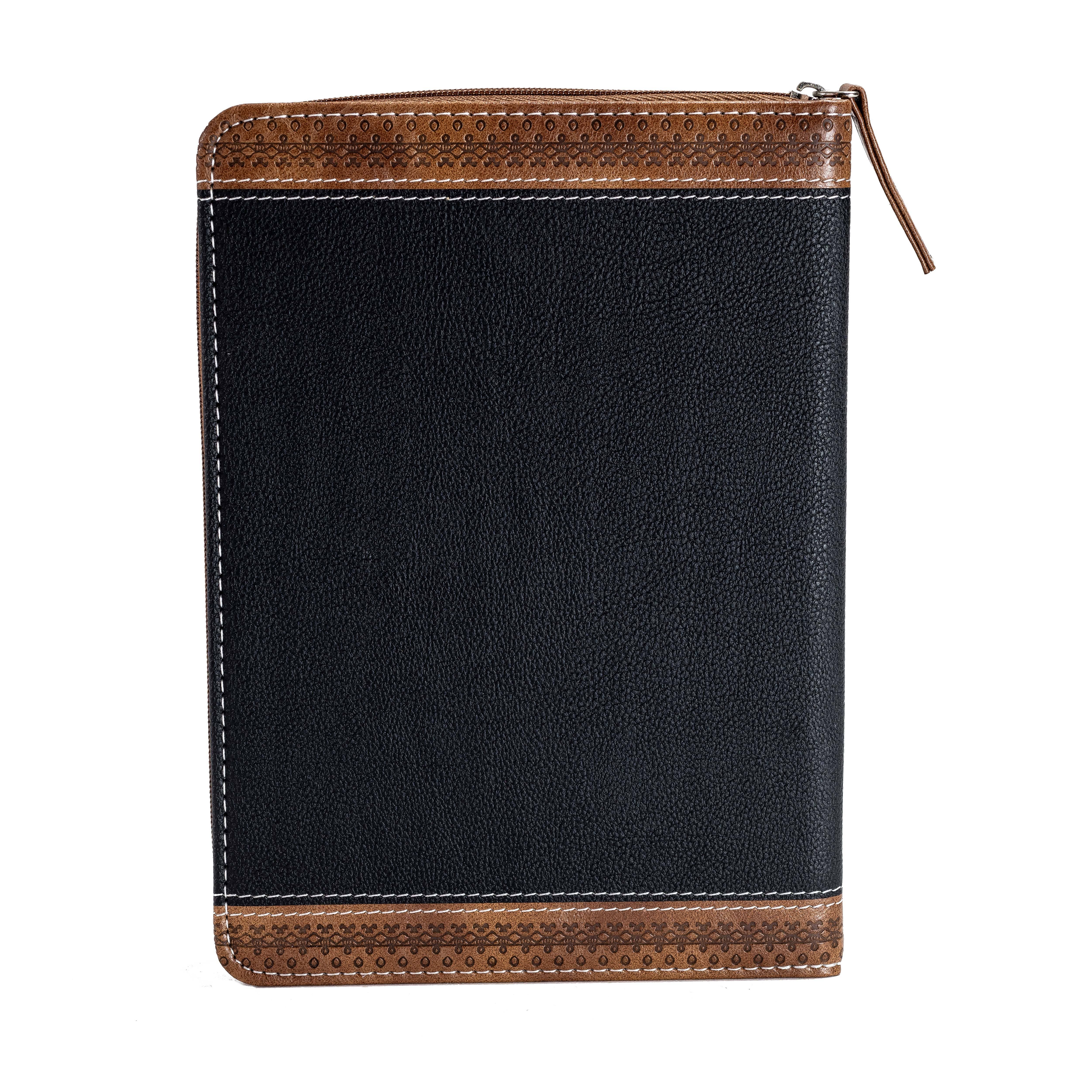 Divinity Boutique - Vente Journal intime - Journal à fermeture éclair marron et noir : Trust2