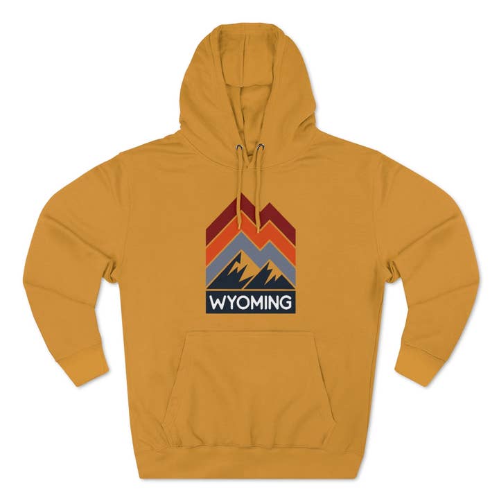 Premium Wyoming Hoodie - Retro Unisex Sweatshirt for wholesale by Hey Mountains