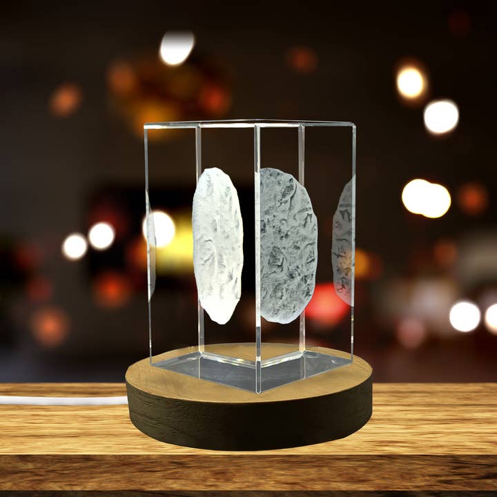 AB Crystal Collection - Wholesale Decorative figurine - Celebrate Traditions with Naan Bread 3D Engraved Crystal1