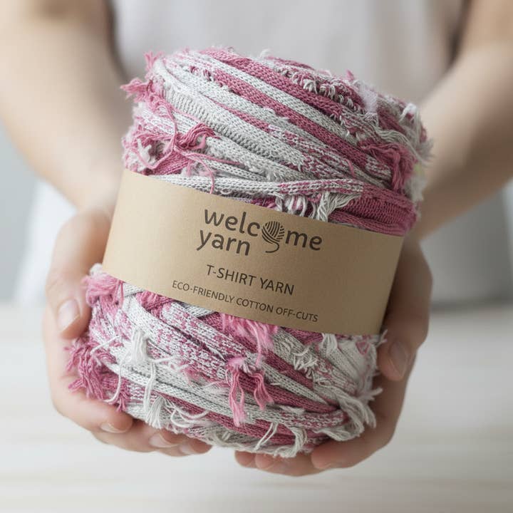 Filato per T-shirt Rosa Grigio Trasandato per la vendita all'ingrosso da parte di WelcomeYarn