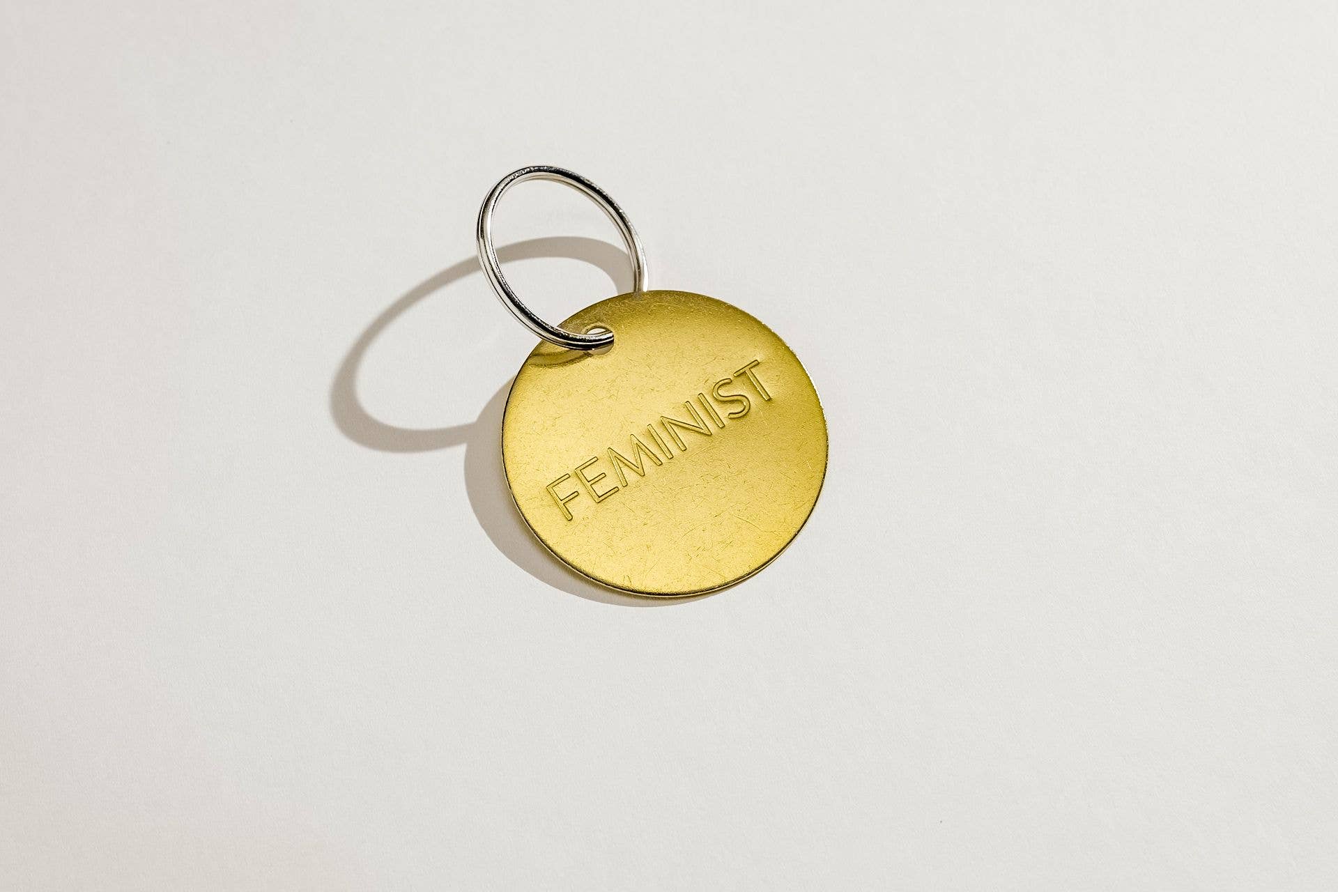 Chaparral Studio - Wholesale Keychain - Women's - FEMINIST - Hand Pressed Brass Keychain1