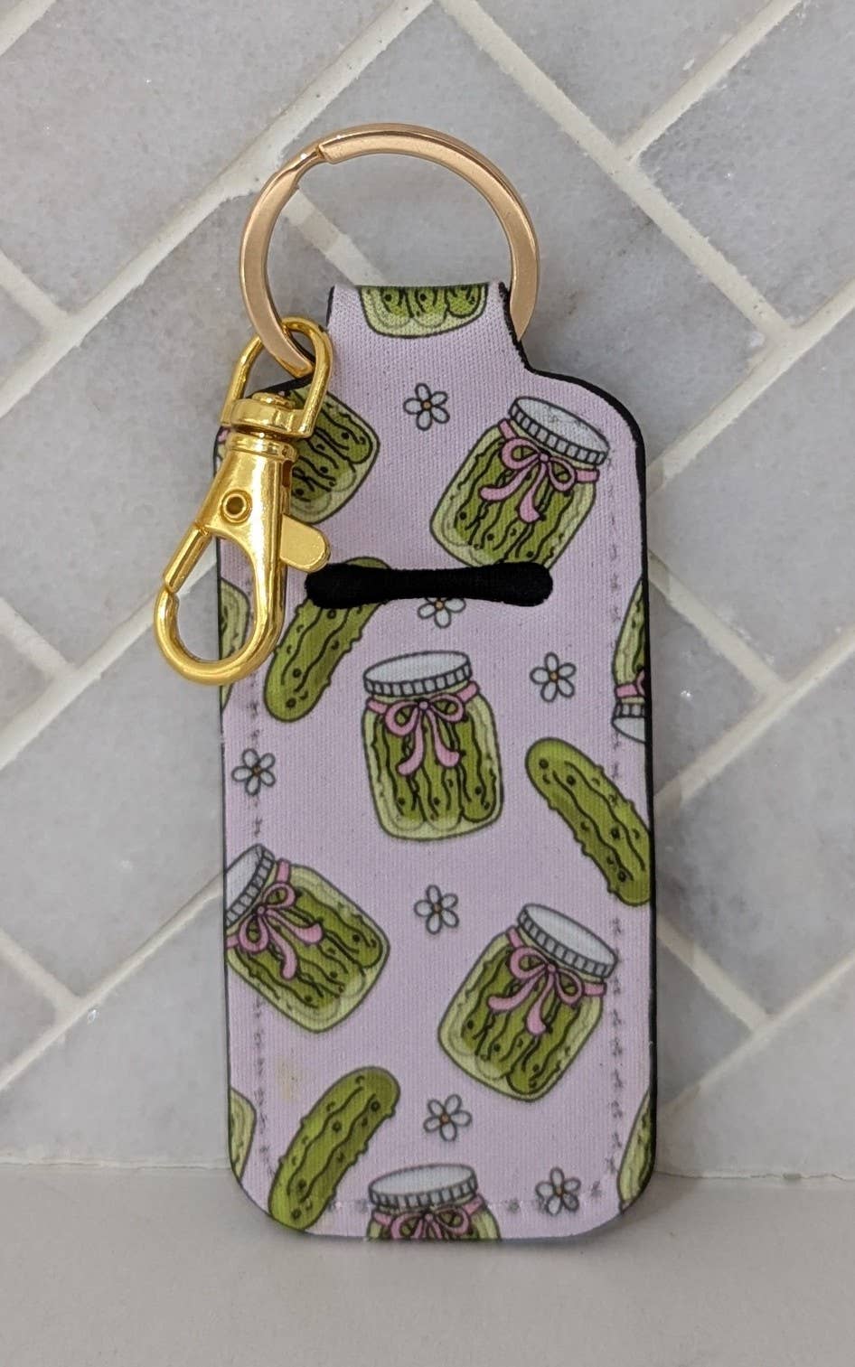 Sweet Bean Candle Collective - Wholesale Lip Balm Case/Holder - Pickle Girl Coquette Lip Balm Chapstick Holder Keychain 2