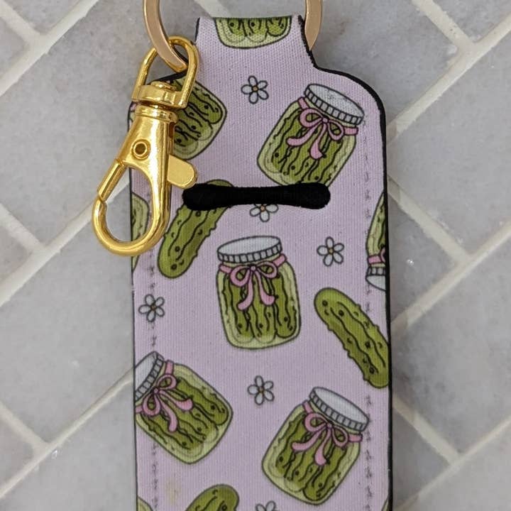 Sweet Bean Candle Collective - Wholesale Lip Balm Case/Holder - Pickle Girl Coquette Lip Balm Chapstick Holder Keychain 2