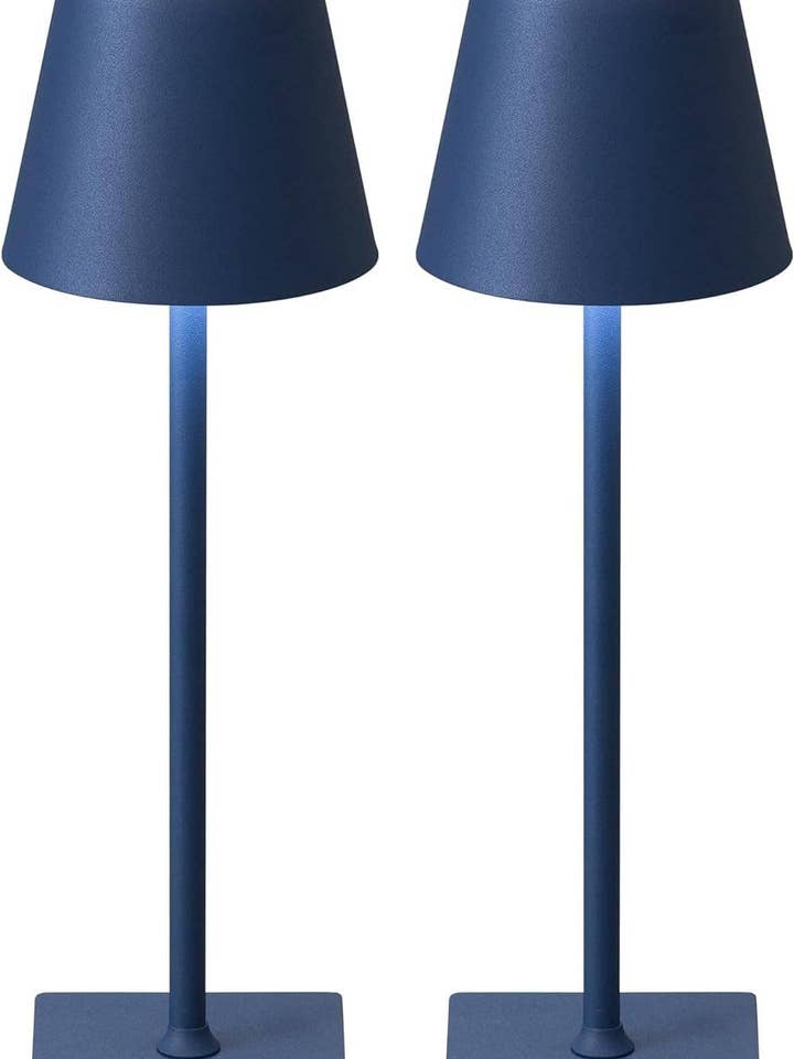 Cordless Table Lamps Blue - Set of 2 for wholesale by Let's Mahj-On!