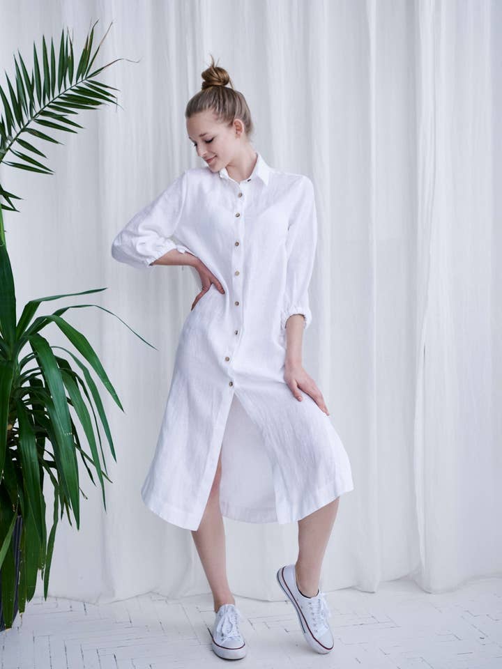 Vestido de lino Trento para venta al por mayor de VIL'NI