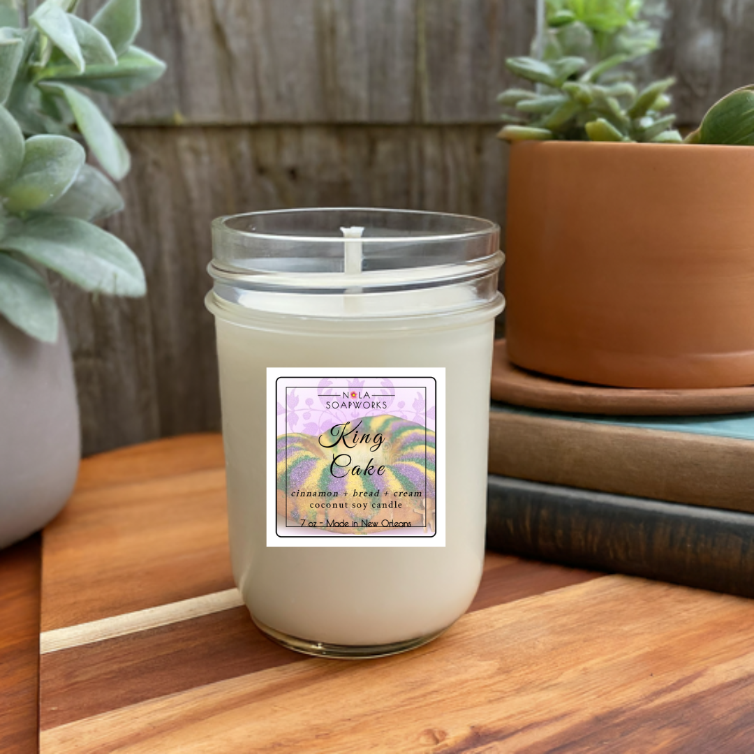 Mardi Gras Magic - King Cake Candle