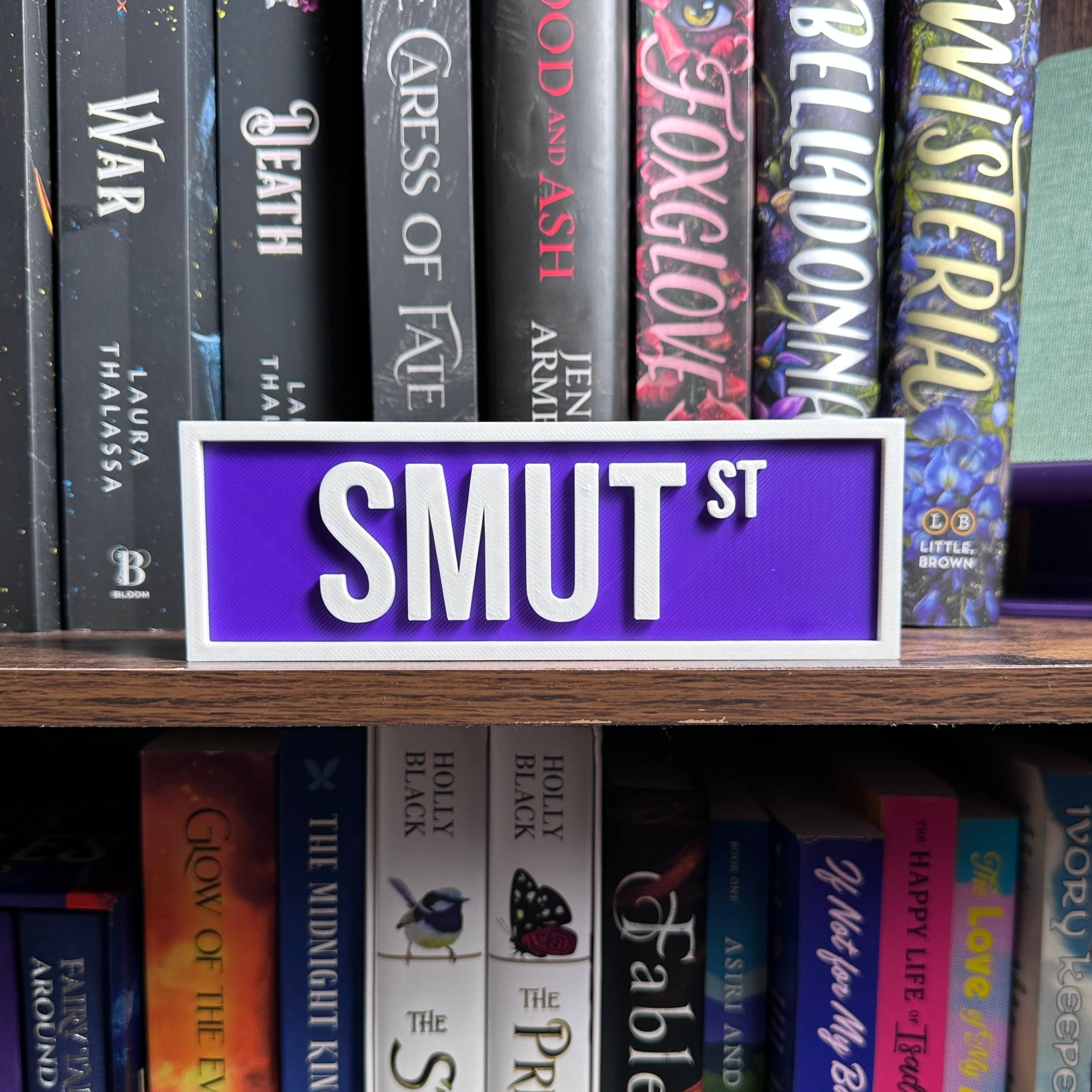 The Crafted Nook - Wholesale Sign - Smut Street Sign | Bookshelf Decor2