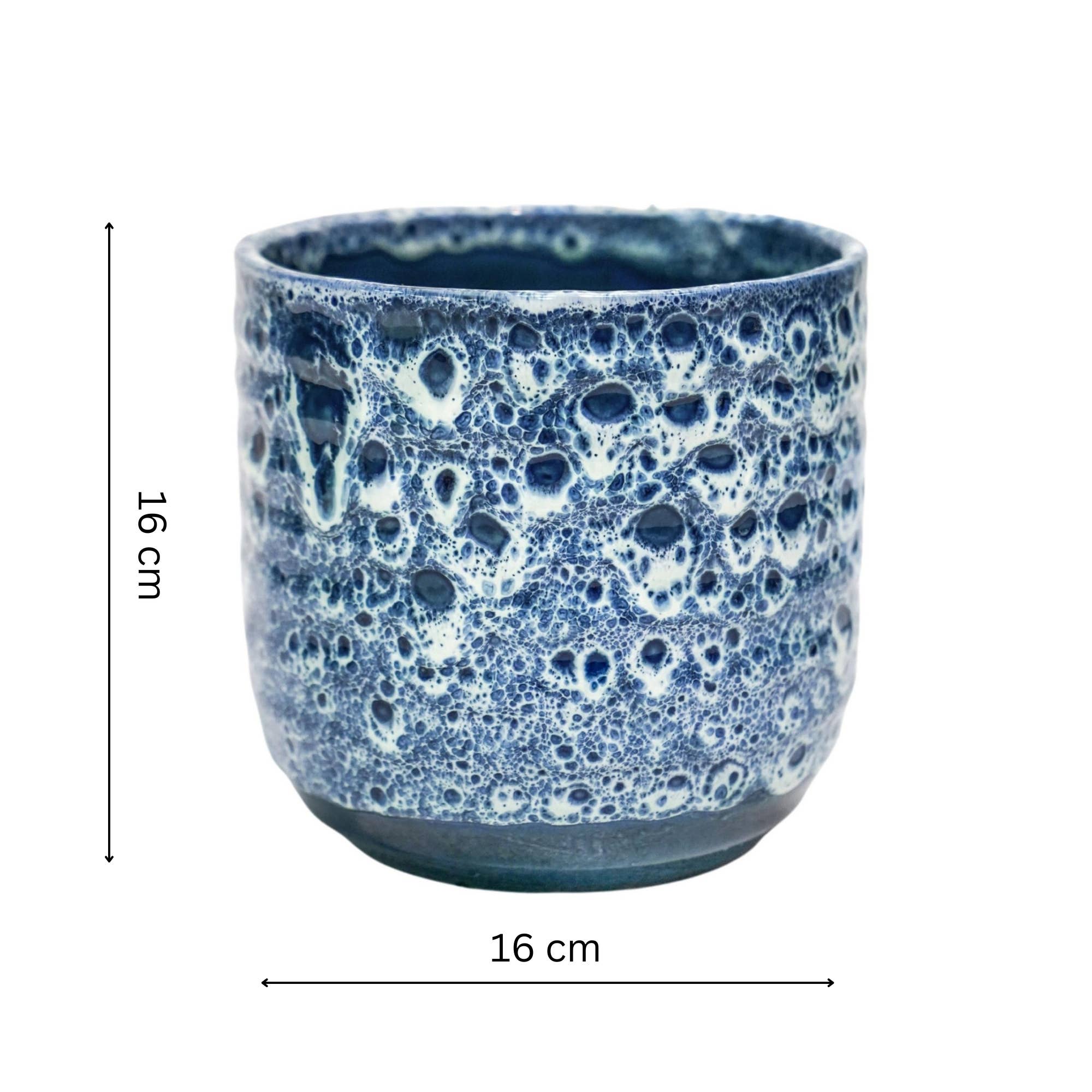 Ivyline - Vente Pot pour plante d'intérieur - Jardinière d'intérieur en céramique à glaçure réactive H16 cm x D16 cm2
