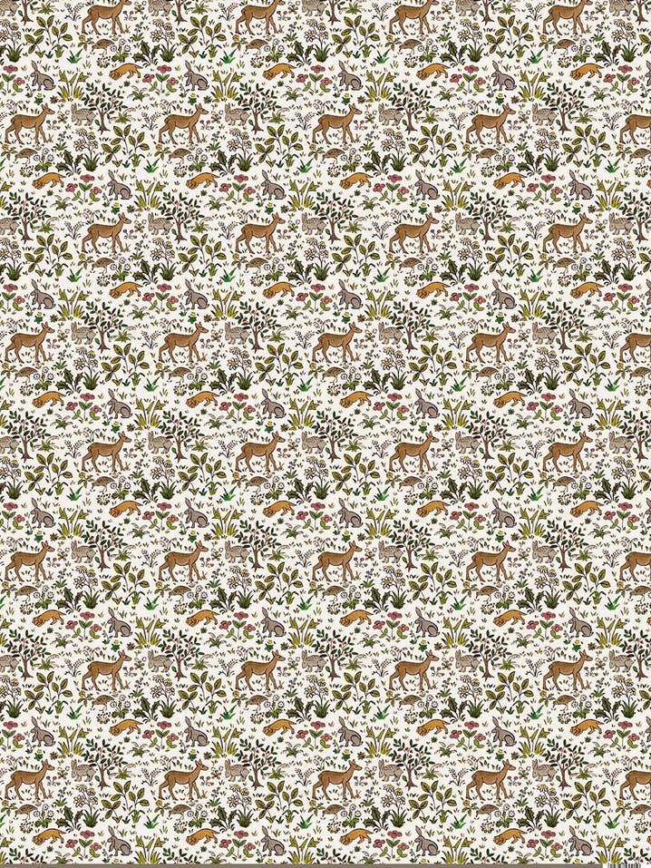 SINGLE SHEET GIFTWRAP WOODLAND ANIMALS M&G for wholesale by Notes & Queries, Inc.