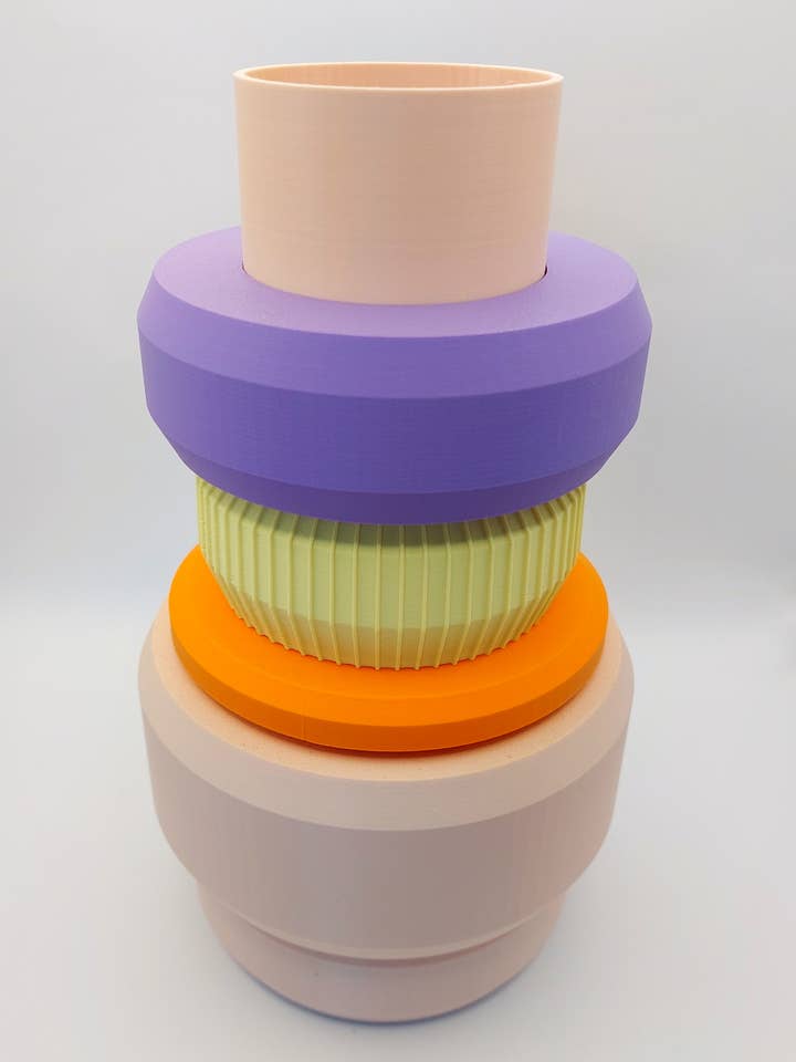 Modulare Vase - Pfirsich für den Großhandel von 3D PRINTIQUE