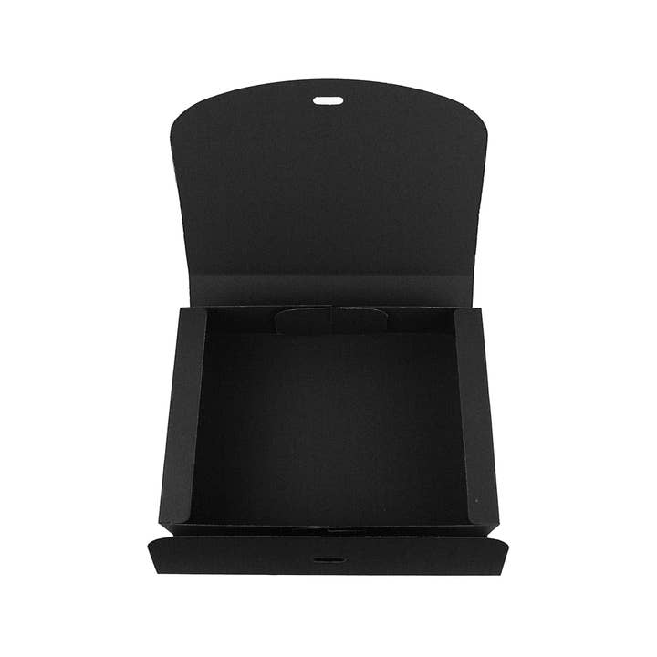 Emartbuy – Engroshandel Gaveæske – Sort æske med lyseblå bånd - Pakke med 12 - 24 x 19,5 x 7 cm