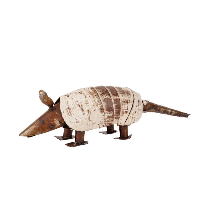 My Amigos Imports - Wholesale Outdoor Ornament/Decor - Farmhouse Garden Metal Armadillo-NEW-16x5x6 inch-Two Colors10