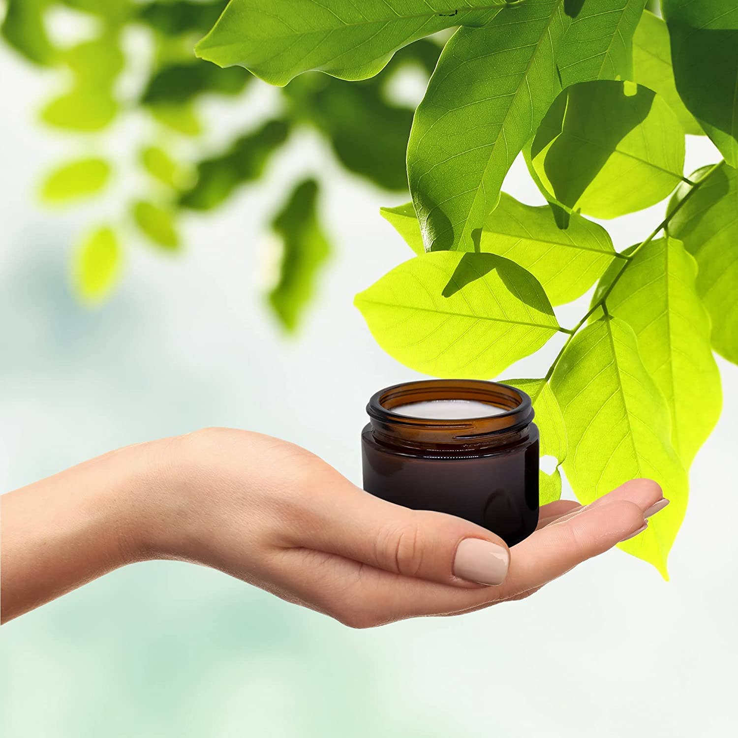 Jara Trading - Vente Pots - Pots en verre ambré pour cosmétiques, rangement, voyage, beauté9