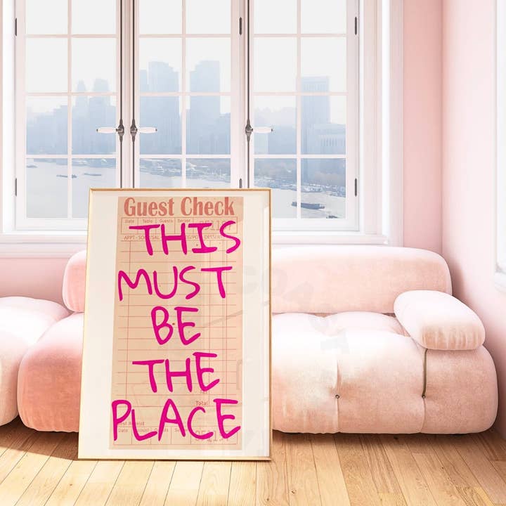 Honey Coast Print Co. - Wholesale Art Print - This Must Be the Place Guest Check Wall Art Prints