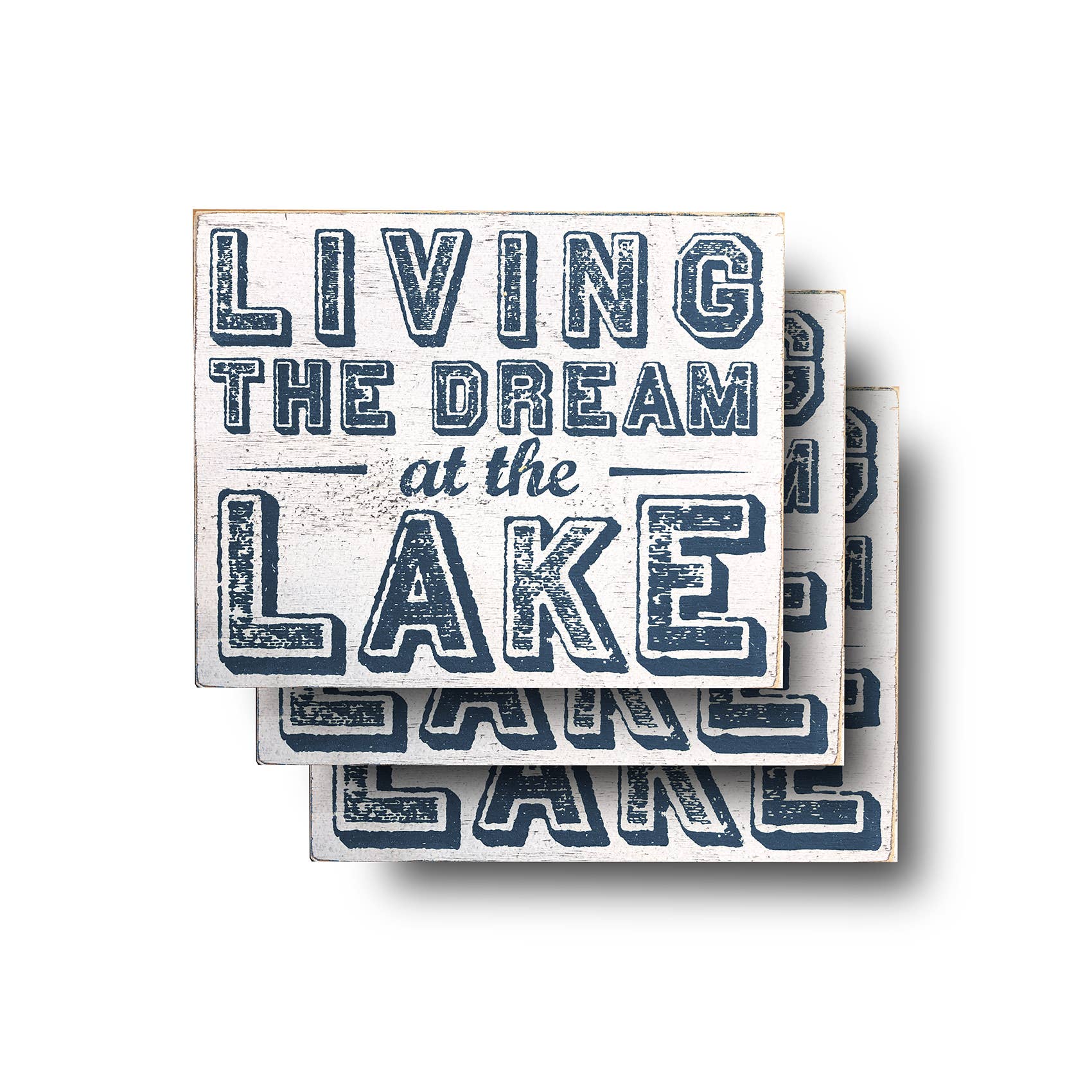 Go Jump in the Lake® - Wholesale Gallery Wall Set - Living the dream at the lake -Set of 3- Available- 4 colors