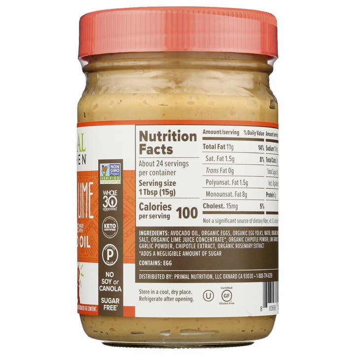 KeHE Distributors, LLC - Wholesale Mayo - Primal Kitchen Mayo Chipotle Lime 12 oz1