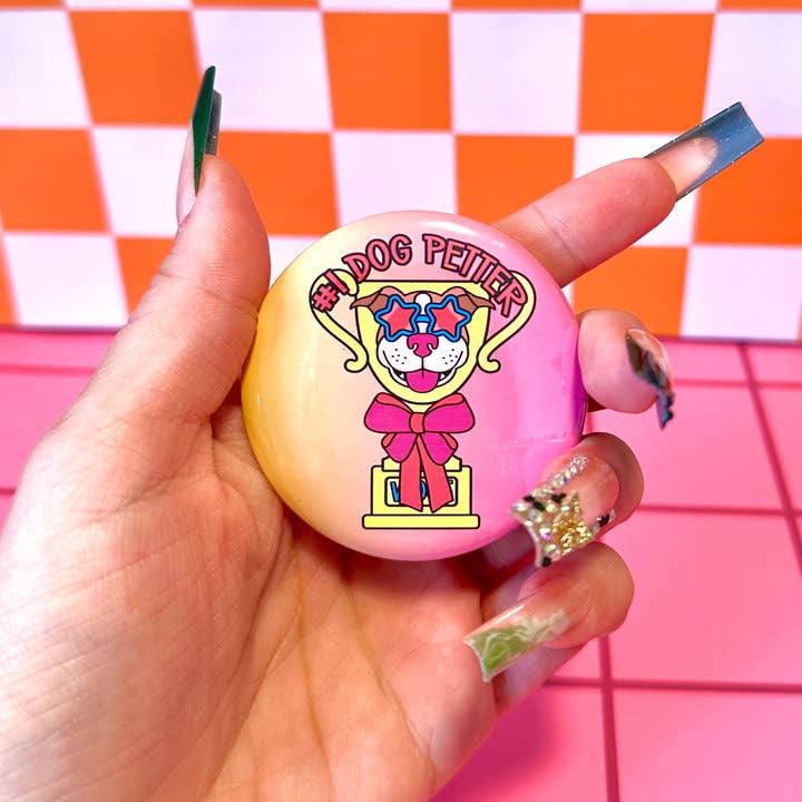 Funny Dogs Dog Mom Button Pin Pinback Button for wholesale by Stickers+ X Ashley Bexar