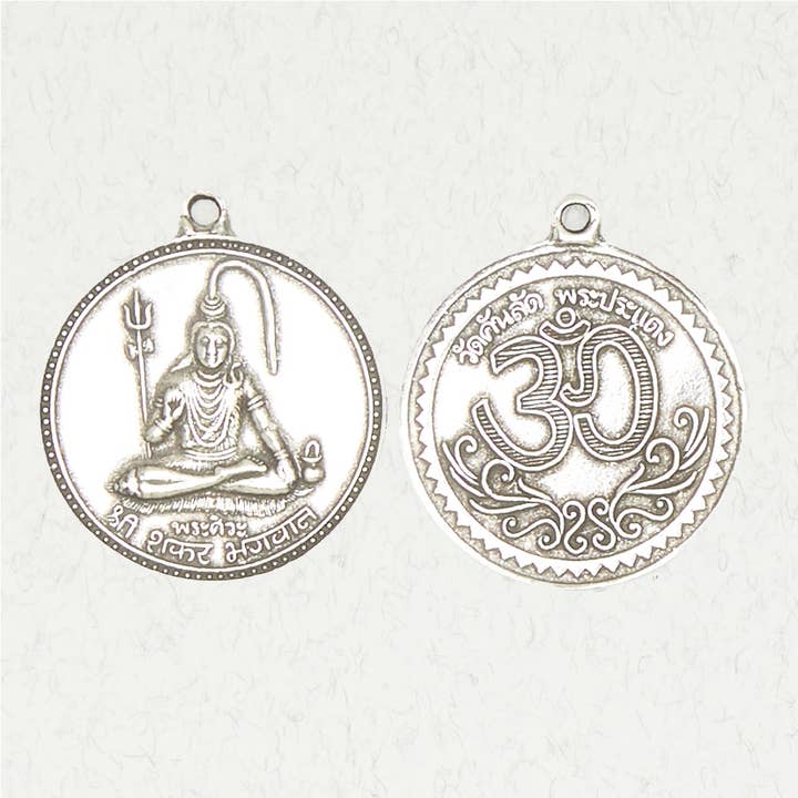 Hindu Pewter Pendant Necklace - Shiva for wholesale by Nirvana LLC