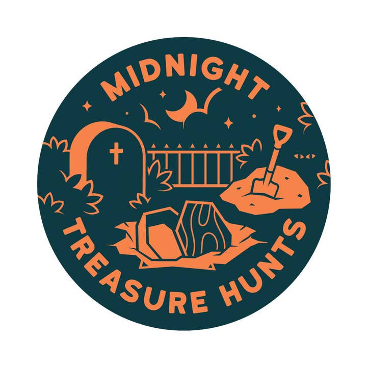 Pegatina de Búsquedas del Tesoro a Medianoche para venta al por mayor de BMcCormick ART