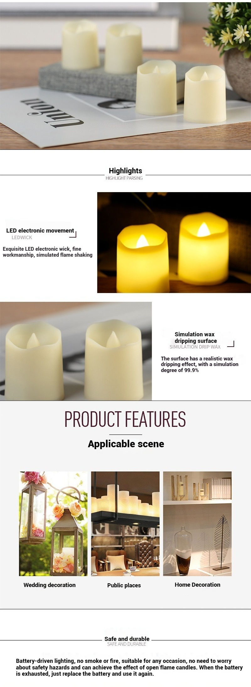 VIGOR - Wholesale Flameless Candle - Premium Holiday floating candle lights Led Tea Candle Light13