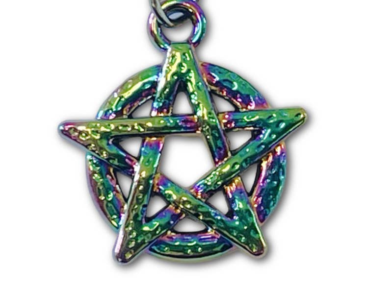 Crystal Magick Wholesale Ltd – wholesale Pendant/charm necklace – Titanium Aura Pentagram Necklace1