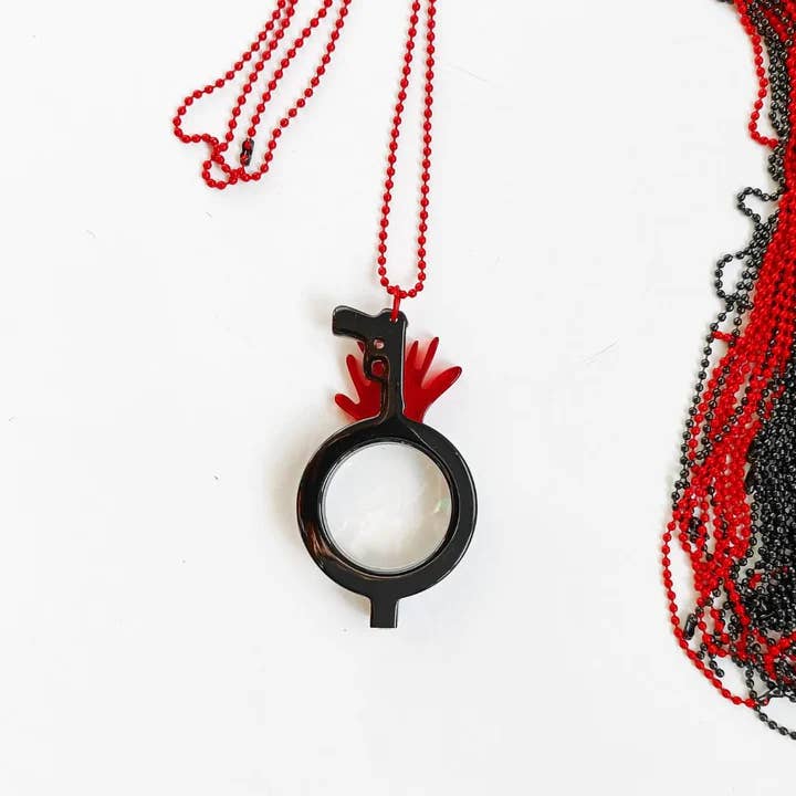 Black and Red Pendant-Glasses Revolver for wholesale on Faire2