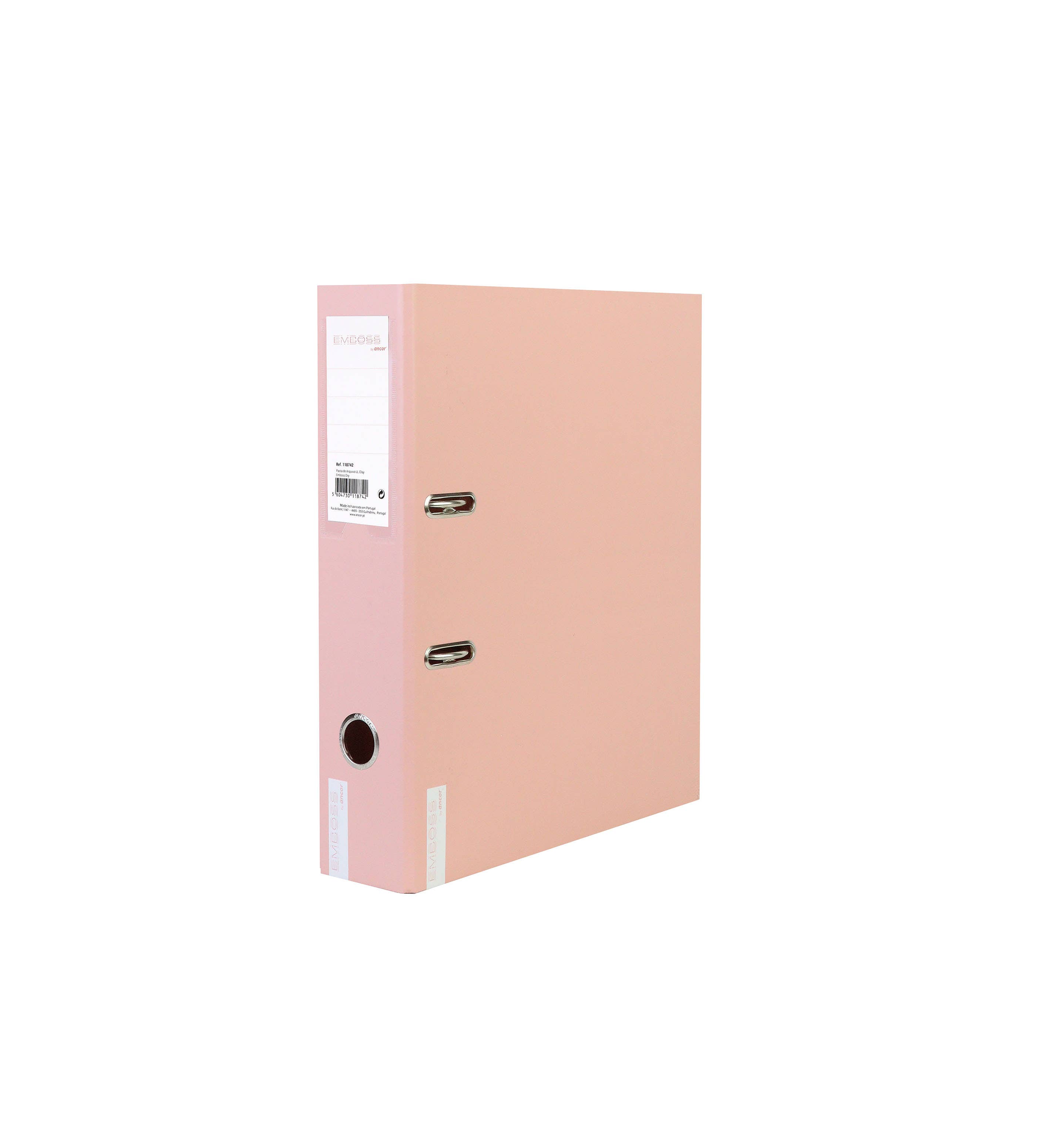 Ancor - Wholesale Folders - A4 Lever Arch File 8cm Emboss Dry Salmon