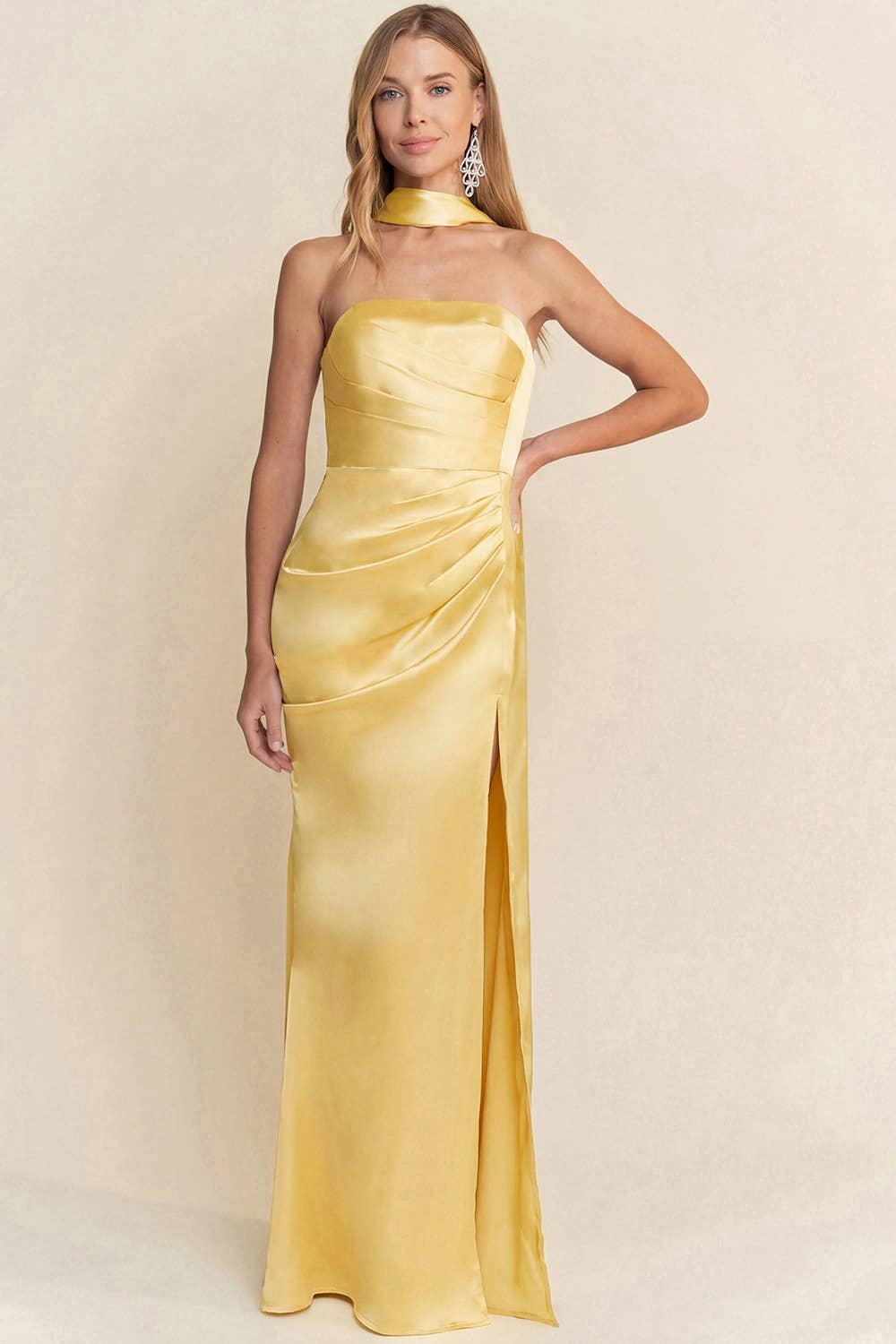 Maniju - Vendita all'ingrosso Vestito - Donna - ABITO A SIRENA SENZA SPALLINE CON SCOLLO DRITTO6