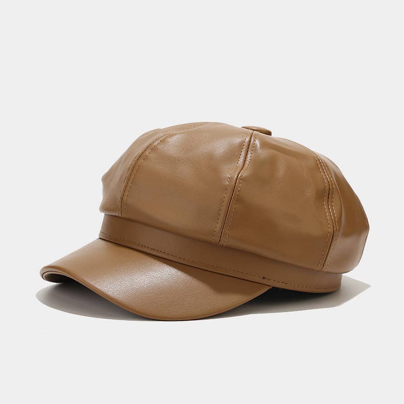 MKS America - Wholesale Newsboy/Schoolboy Hat - Unisex - Retro PU Newsboy Cap with British Street Style2